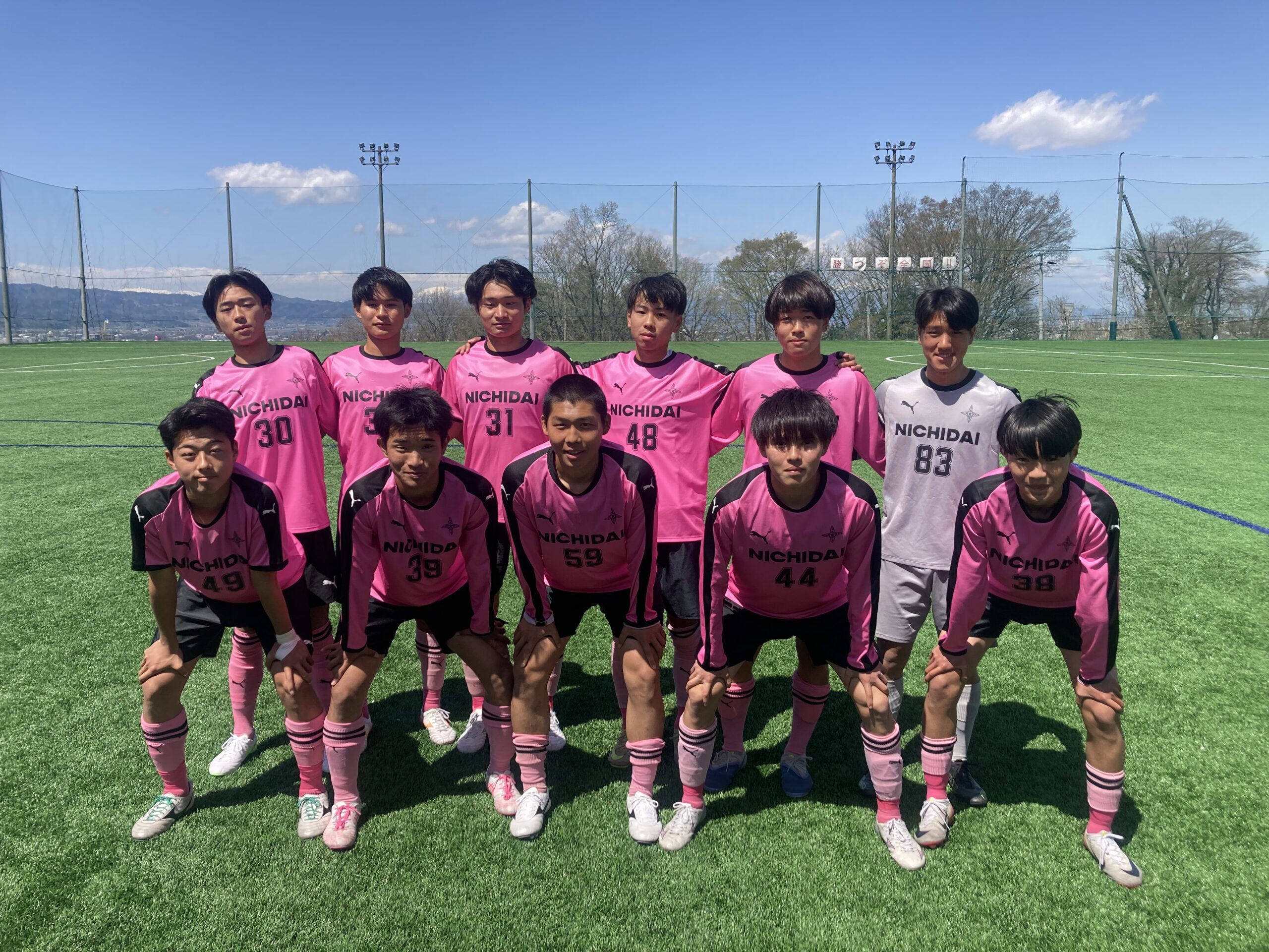 2部Bチームのスターティングメンバー